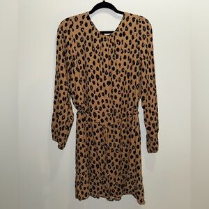 a new day Leopard Print Long Sleeve Dress